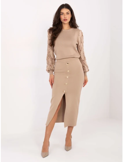 Spódnica PM SD model 21787894 ciemny bezowy - FPrice