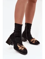 Boty na podpatku model 220203 Step in style Boty na podpatku model 220203 Step in style