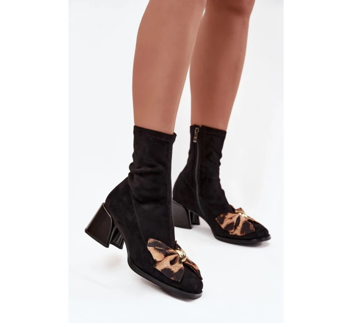 Boty na podpatku model 220203 Step in style Boty na podpatku model 220203 Step in style