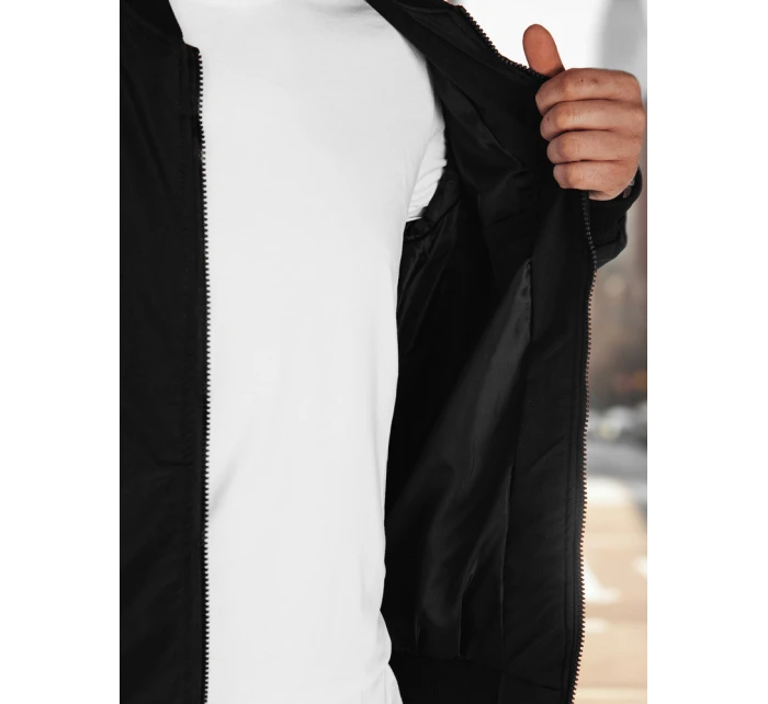 Pánská přechodná bunda bomber černá FashionStreet TX5029