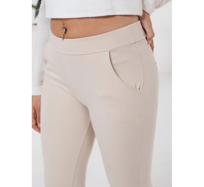 Dámské legíny béžové FashionStreet kalhoty UY2724