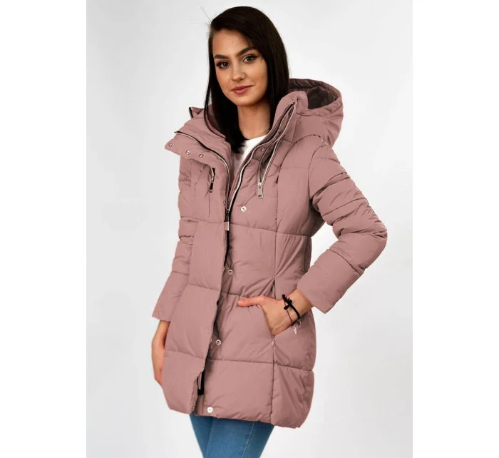 KRÓTKA KURTKA DAMSKA ZIMOWA Z  RÓŻ model 21241728 - Libland