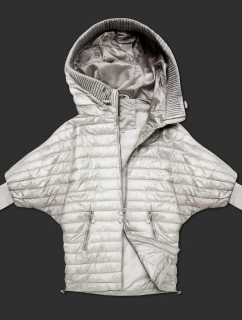 Dámská netopýří bunda v barvě ecru Minority (P3-6913-12)