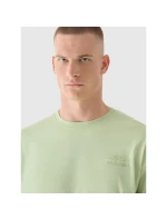 Pánské tričko oversize s potiskem a dlouhým rukávem 4F 4FRAW24TLONM502-44S Pánské tričko oversize s potiskem a dlouhým rukávem 4F 4FRAW24TLONM502-44S