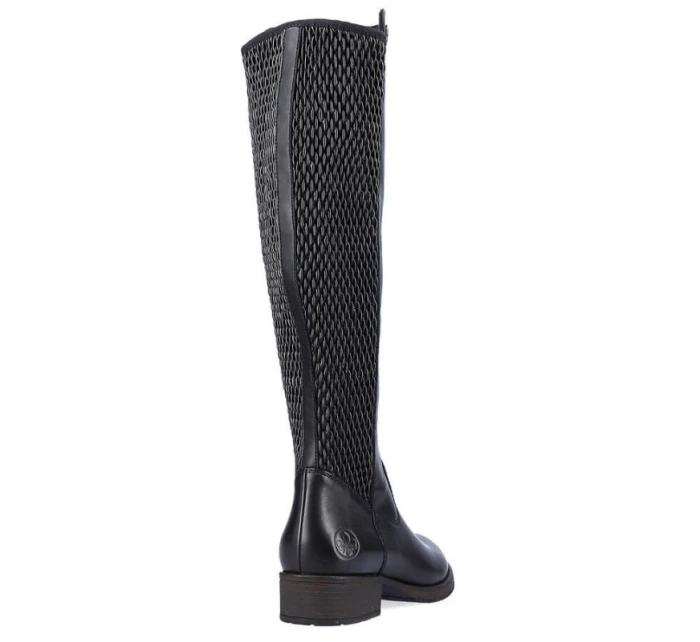 Kožené boty Rieker W Z9591-00 černá