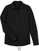 Women Halenka s dlouhým rukávem deep black model 22499725 - NEOBLU Women Halenka s dlouhým rukávem deep black model 22499725 - NEOBLU