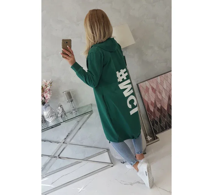 Zelená bunda s potiskem Zelená bunda s potiskem