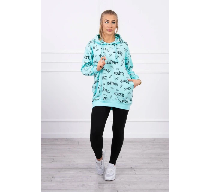 Mikina s nápisem mint