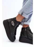 Dámské vysoké tenisky na zip Lemar černé model 21637694 - Boto Dámské vysoké tenisky na zip Lemar černé model 21637694 - Boto