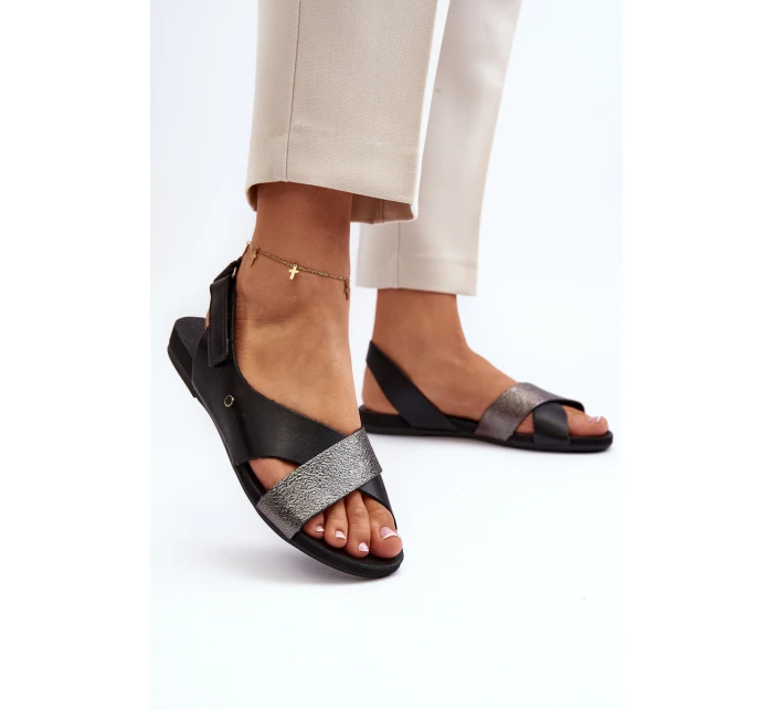 Kožené Sandály Na Suchý Černé model 21647961 - Zazoo