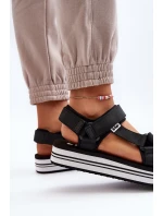 Dámské sandály na platformě Lee Cooper LCW-24-05-2753L Černé Dámské sandály na platformě Lee Cooper LCW-24-05-2753L Černé