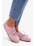 Semišové Nízké Dámské Tenisky Big Star model 22095384 Růžové - Big Star Shoes