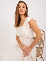 Sukienka DHJ SK model 19905062 jasny beżowy - FPrice Sukienka DHJ SK model 19905062 jasny beżowy - FPrice