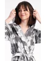 Dámský župan krátký s kapucí Srdce