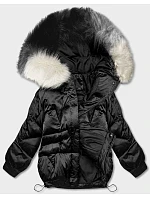 Krátká bunda oversize černá (H-1109-01) Krátká bunda oversize černá (H-1109-01)