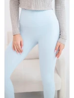 Dámské legíny s vysokým pasem a elastickým pasem modré