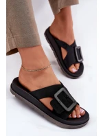 Dámské Pantofle S Přezkou Černé model 21695857 - Zaxy Dámské Pantofle S Přezkou Černé model 21695857 - Zaxy