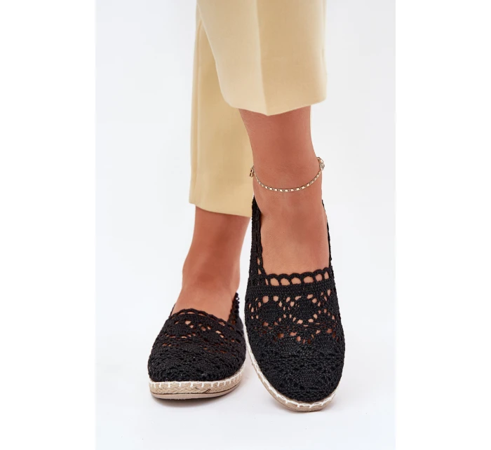 Krajkové Espadrilky Dámské Černé model 21701546 - Boto Krajkové Espadrilky Dámské Černé model 21701546 - Boto