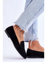Semišové pohodlné mokasíny Černá Giovana Semišové pohodlné mokasíny Černá Giovana
