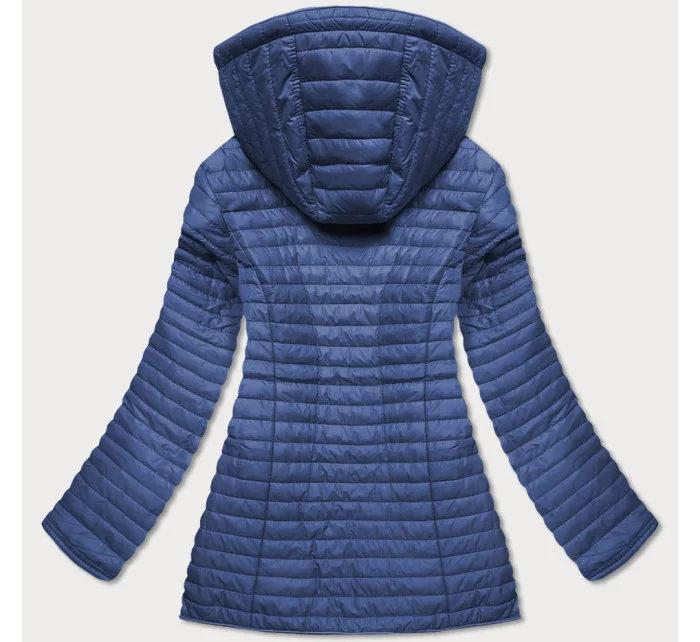 Světle modrá dámská oboustranná bunda s kapucí model 17099153 - Andrea Lee