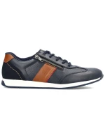 Pánské pohodlné kožené polobotky Rieker v tmavě modré barvě 11927-14