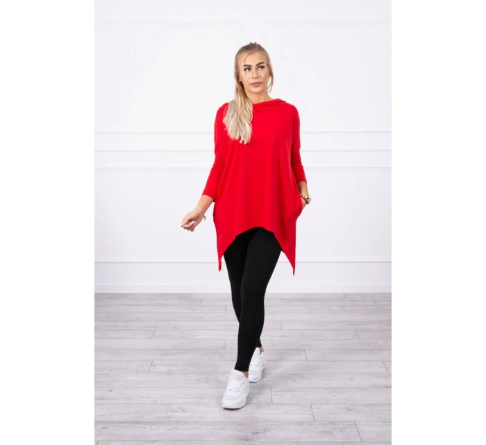 Mikina s potiskem kola červená Mikina s potiskem kola červená