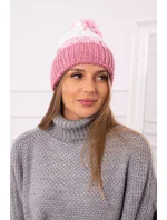Dámská čepice s bambulí Abigail powder model 18751683 - K-Fashion