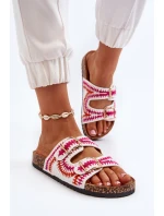 Dámské Bílé Sandály Na Korkové Podrážce model 21649751 - Boto Dámské Bílé Sandály Na Korkové Podrážce model 21649751 - Boto