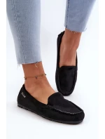 Dámské mokasíny vyrobené z Eco Suede Black Amrutia Dámské mokasíny vyrobené z Eco Suede Black Amrutia