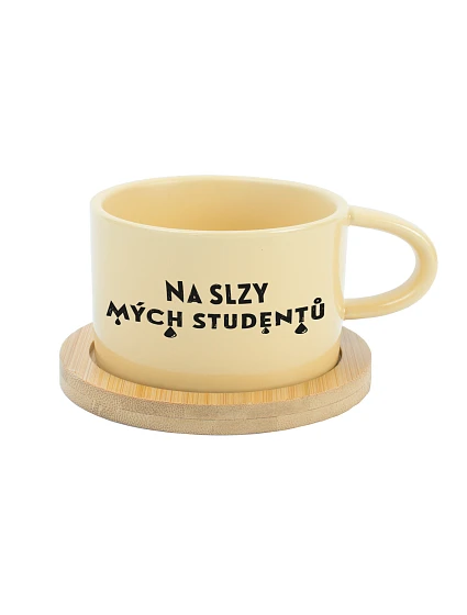 NA SLZY MÝCH STUDENTŮ - žlutý hrníček makronka 200 ml