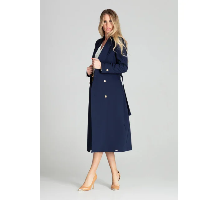 Dámský kabát model 21105518 tmavě modrý - Figl