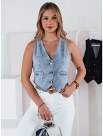 Dámská krátká džínová vesta BLUEGEM FashionStreet TY4796