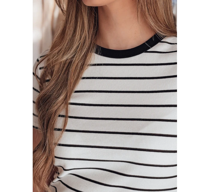Dámské základní pruhované tričko LINESS white FashionStreet RY2818