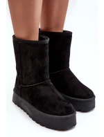 Dámské sněžné boty zateplené kožešinou Černá Abrams Dámské sněžné boty zateplené kožešinou Černá Abrams