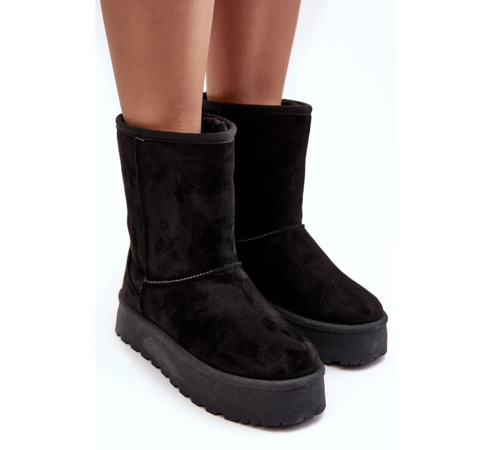 Dámské sněžné boty zateplené kožešinou Černá Abrams Dámské sněžné boty zateplené kožešinou Černá Abrams
