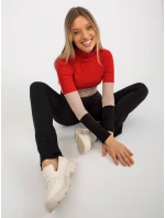 Dámská halenka RV BZ 8465 model 18310005 černá a červená - FPrice Dámská halenka RV BZ 8465 model 18310005 černá a červená - FPrice