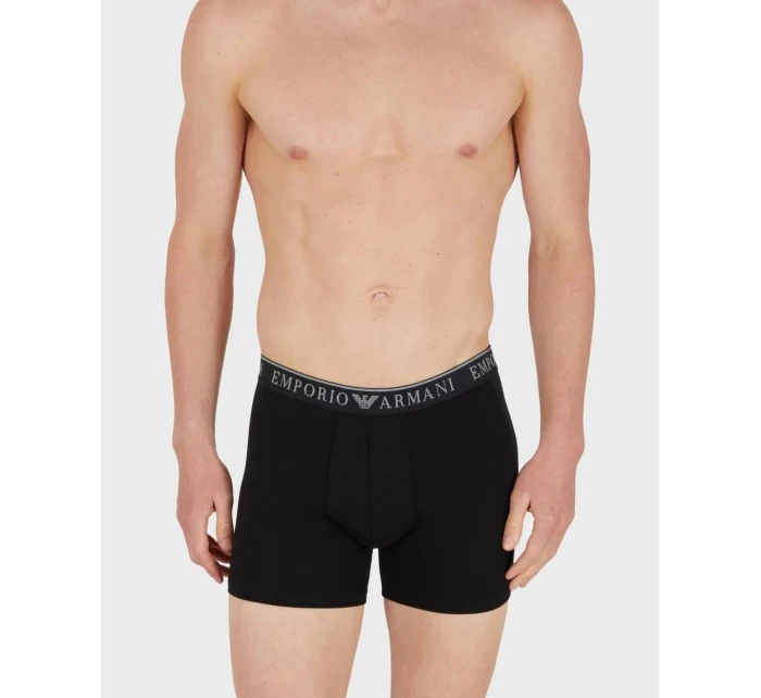 Pánské boxerky 2Pack 111912 4R720 černošedé - Emporio Armani