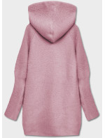 Růžový přehoz přes oblečení ála alpaka s kapucí (B6007-81)
