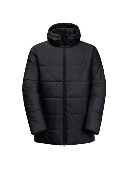 Jack Wolfskin pánská přechodná bunda DEUTZER LONG JKT M black prodyšná tkanina black (1207451_6000) pánské