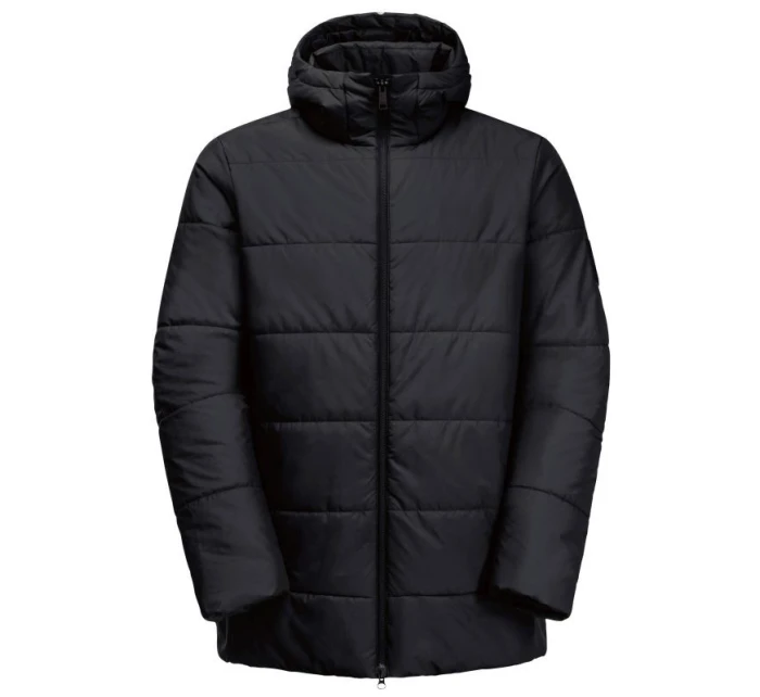 Jack Wolfskin pánská přechodná bunda DEUTZER LONG JKT M black prodyšná tkanina black (1207451_6000) pánské