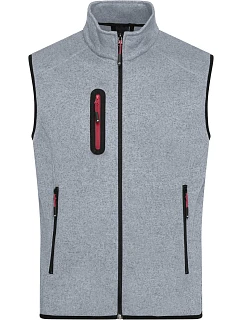 JN Pánská pletená fleecová vesta se stojáčkem 02.0 light grey model 22489664 - Daiber