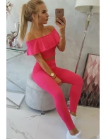 Sada s volánky malinová