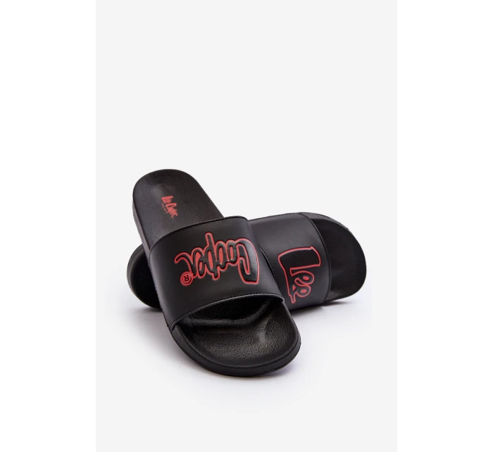 Pánské žabky model 21647584 Černé - Lee Cooper Pánské žabky model 21647584 Černé - Lee Cooper