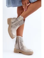 Dámské kůže Botky Zlaté Lewski model 21652385 - Zazoo