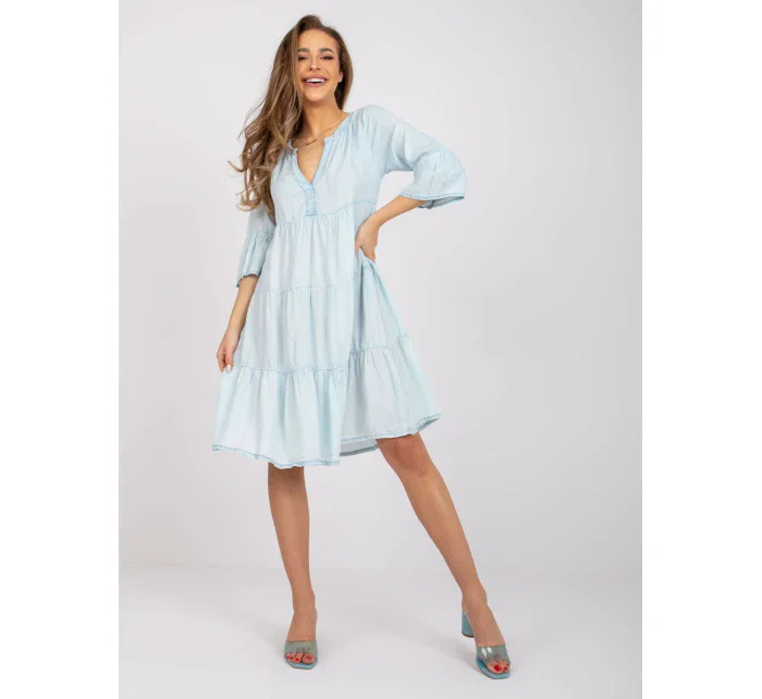 Dámské šaty-D74501M30214L155-světle modré