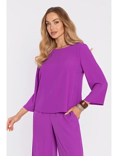 M905 Elegantní halenka s volnými rukávy - levandulová