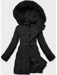 Černá dámská zimní bunda s ozdobnými model 21248124 - Banna