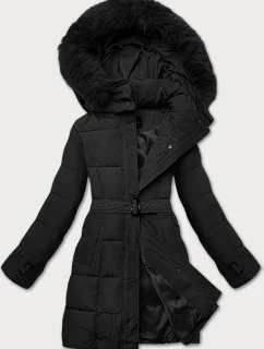 Černá dámská zimní bunda s ozdobnými model 21248124 - Banna