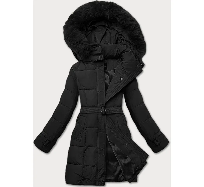 Černá dámská zimní bunda s ozdobnými model 21248124 - Banna