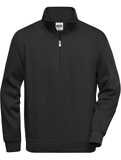 Daiber JN 831 Pracovní mikina s 1/4 zipem 02.0831 black